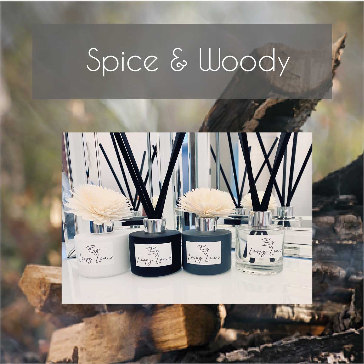 Spice & Woody Inspired Fragrance Inspired Highly Scented Flower Diffusers