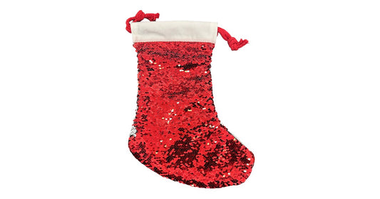 Red & White Sequin Stocking