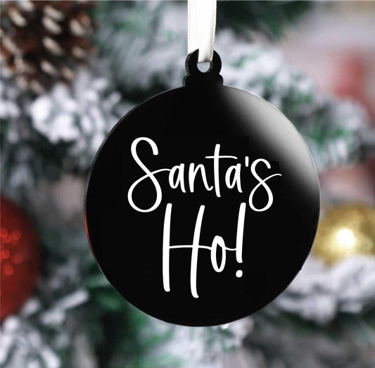 Santas Ho Bauble (Flat)