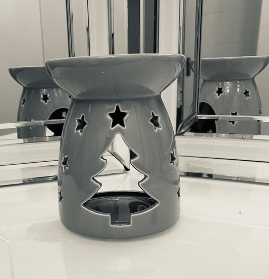 Grey Christmas Tree Cut Out Wax Warmer