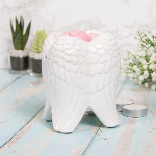 Angel Wings Melt Burner Oil Melt Warmer White Tea Light