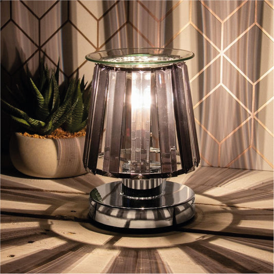 Crystal Melt Burner Electric Aroma Touch Lamp Black and Clear Melt Warmer